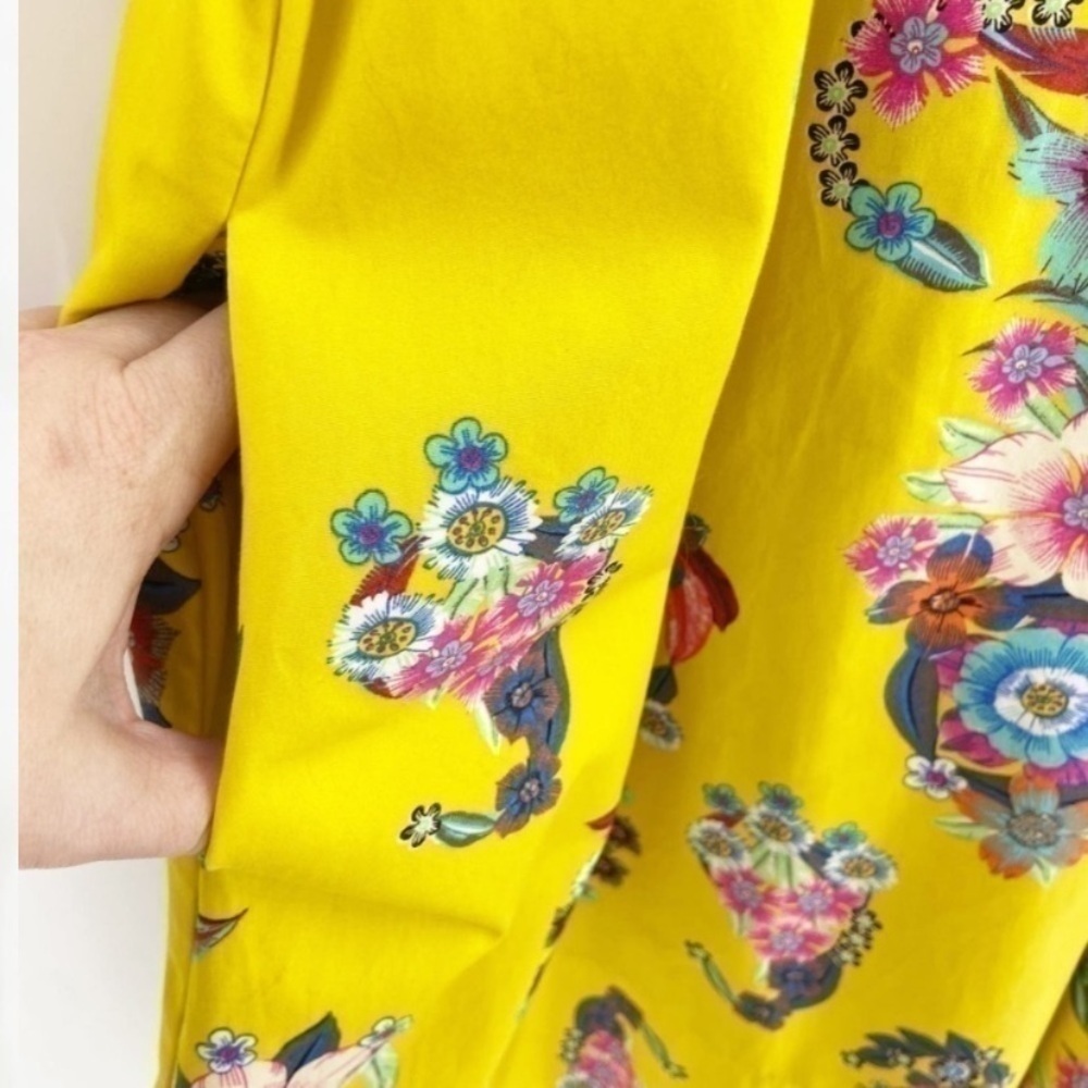 Anthropologie Maeve Yellow Floral Sleeveless Sunniva A-Line Dress - Picture 6 of 13